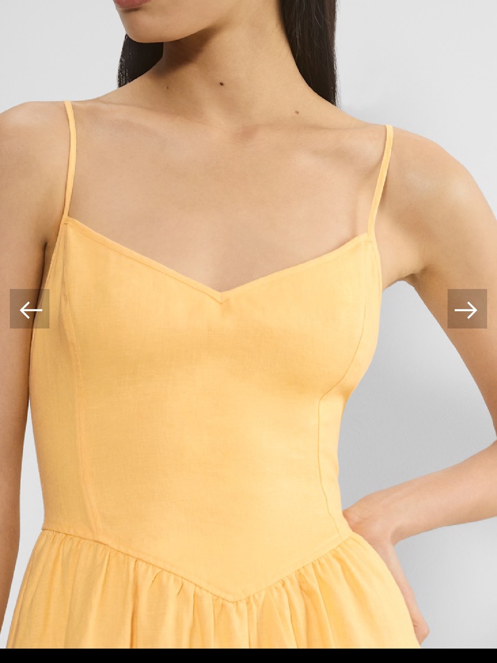 Aritzia Yellow Linen Dress - Picture 5 of 9